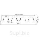 Профилированные листы Н75 Ширина полная, мм 800 Толщина листа, мм 0,65