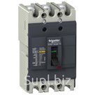 Выключатель автоматический трехполюсный EZC100 18 KA/380В 3T 63 A