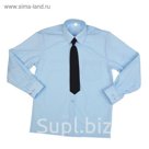 Сорочка для мальчика, нарядная с галстуком, рост 110-116 см (29), цвет светло-голубой  1181   193292