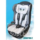 Накидка АВТОНЯША для детского автокресла Кошечка светло серая