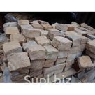 Брусчатка песчаник желто-рыжий полноколотая