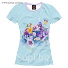 Футболка женская "Анютины глазки", размер XXXL CVE-441941