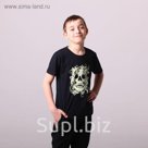Футболка детская Collorista Glow "Череп", рост 146-152 см (38), 11-12 лет