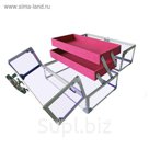 Кейс для косметических принадлежностей, 200x170x160 мм, цвет прозрачное стекло, 100634