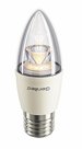 Светодиодная лампа свеча прозрачная  8W E27, 4200 K , Напряжение :180–240