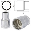 Головка торцевая AIST, 17 мм-21/32", 1/2", профиль MULTILOCK