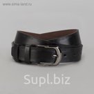 Ремень мужской Великан, пряжка металл, ширина - 3,5 см, цвет чёрный