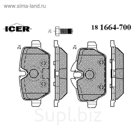 Колодки тормозные дисковые ICER 181664700