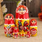 Матрёшка «Птица», художественная, 5 кукольная, 10 см