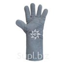 Краги спилковые пятипалые серые с подкладом Portwest