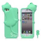 Силиконовый чехол для iPhone 5/5s Kiki Kitten Case Бирюзовый котенок