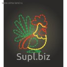 Светодиодное панно "СИМВОЛ ГОДА ПЕТУХ",  1,5 х 1,35 м, led-шнур 24 м, 70 Вт, металл. каркас   181508