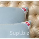 Подушка "Камелия", размер 68х68 см, тик, голубой/шампань