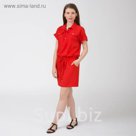 Платье женское, размер 46, рост 168, цвет красный (арт. 17204)