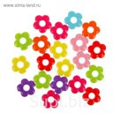 Набор декора для творчества пластик "Цветочек" набор 20 шт 2х2 см