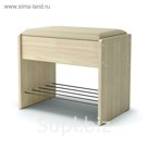 Банкетка 532х355х466 дуб млечный/рогожка