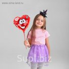 Шар фольгированный на палочке "Без ума от тебя", 10", сердце
