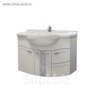 Тумба Кальдеа 85 (под раковину Дрея 85) МB2 белый Glass,