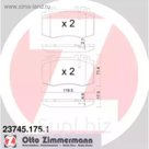 Колодки тормозные ZIMMERMANN 23745.175.1