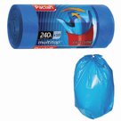 Мешки для мусора 240 л, с ушками, синие, в рулоне 10 шт., ПВД, 40 мкм, 90?145 см, PACLAN «Multitop»