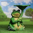 Садовая фигура "Лягушонок под кувшинкой"