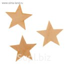 Декоративный элемент из фанеры "Звезда" Набор 3 шт. 3,6 см