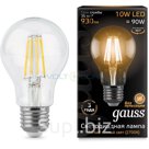 Лампа светодиодная LED 10вт, 230в, Е27, FILAMENT, теплый Gauss