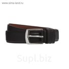 Ремень мужской, винт, пряжка под металл, ширина - 3,5см, чёрный