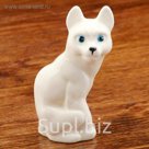 Статуэтка фарфоровая "Кошка", белая, 9,5 см