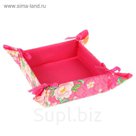 Хлебница "Collorista" Пионы 20*20 + 7 см, полиэстер
