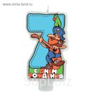 Свеча в торт "Пират" цифра "7"