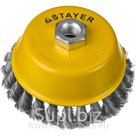 Щетка-крацовка чашечная для УШМ, STAYER, PROFESSIONAL, 35128-120