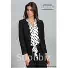 Жакет 1801109 Чёрный, Красный, Серый 62%PES 32%RAY 6%SP  