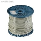 Трос в оплетке DIN 3055, стальной, PVC, d=5/6 мм, в катушке 100 м