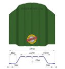 Металлический штакетник (евроштакетник) широкий 115мм RAL 6002 Зеленый Лист