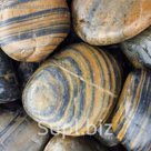 UDeco Stream Striped - Натуральный грунт для аквариумов "Полосатая галька", 30-50 мм, 2 л