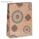 Пакет крафт "Узор", 23 х 32 х 8,5 см
