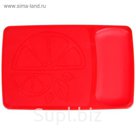 Доска разделочная 37х24 см с лотком Kleo, цвет красный