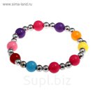 Браслет детский "Выбражулька" бусинки, цвет МИКС