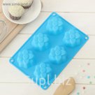 Форма для выпечки, 6 ячеек, 26х17х3 см "Обжорка", цвета МИКС