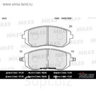 Тормозные колодки передние MILES E100220