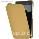 Чехол BQ S-5203 Vision флип, светло-золотая экокожа