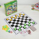 Настольная игра 3 в 1 шашки нарды игральные карты