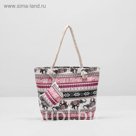 Сумка детская на молнии "Слоны", 1 отдел, с кошельком, цвет чёрный/розовый