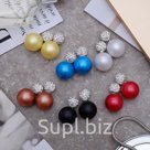 Серьги Диорис шамбала цвет МИКС
