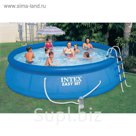Бассейн надувной Easy Set, 457х107 см, фильтр-насос, лестница, тент, подстилка 28166 INTEX