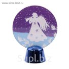 Подставка с динамикой "Ангел" (батарейки в комплекте), 11,5 см, 2 LED, БЕЛЫЙ
