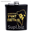 Фляжка "Алкоголь учит петь" 210 мл