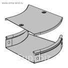 Угол "ДКС" 36082, для лотка, горизонт. 45град., CPO45, 100х80