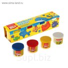 Пластилин на растительной основе набор 4 цвета по 100г Modelling Dough №1